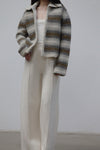 SWAYING/KNIT Thick Striped Cardigan SW212SZ09